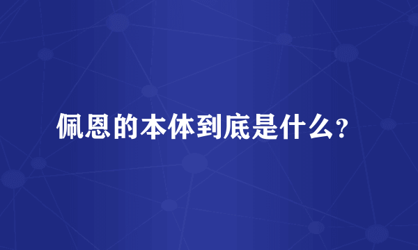 佩恩的本体到底是什么？