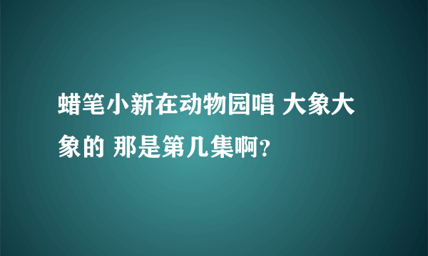 蜡笔小新在动物园唱 大象大象的 那是第几集啊？