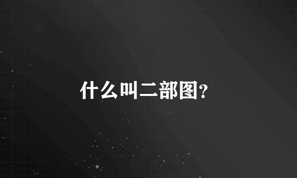 什么叫二部图？