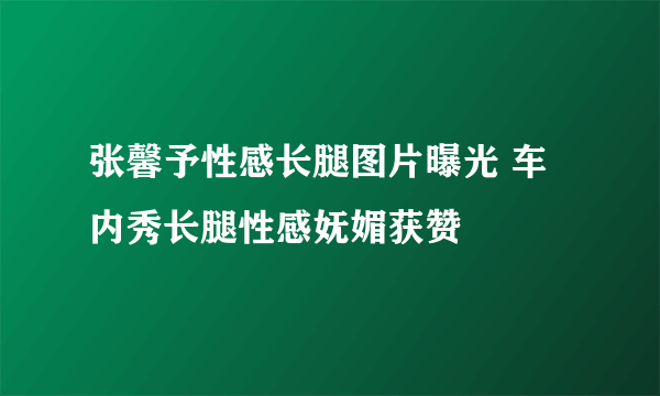 张馨予性感长腿图片曝光 车内秀长腿性感妩媚获赞