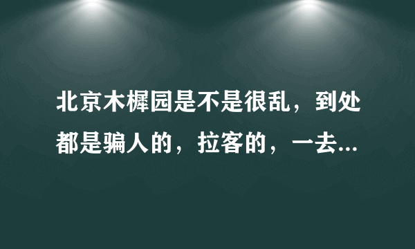 北京木樨园是不是很乱，到处都是骗人的，拉客的，一去就被人跟，本来很好的心情就坏了，要是碰到这样的情