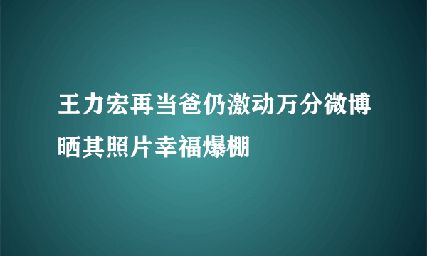 王力宏再当爸仍激动万分微博晒其照片幸福爆棚