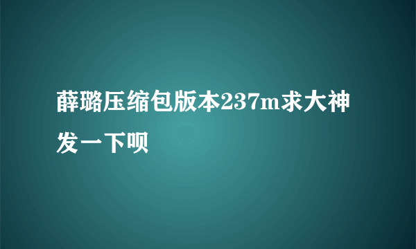 薛璐压缩包版本237m求大神发一下呗