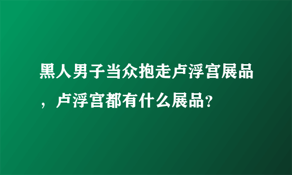 黑人男子当众抱走卢浮宫展品，卢浮宫都有什么展品？