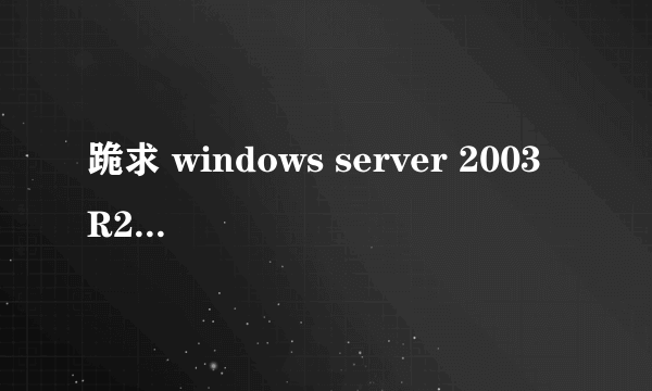 跪求 windows server 2003 R2 标准版序列号