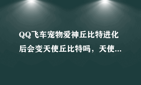 QQ飞车宠物爱神丘比特进化后会变天使丘比特吗，天使丘比特是什么样子，谁有图片？