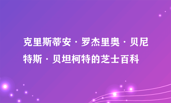 克里斯蒂安·罗杰里奥·贝尼特斯·贝坦柯特的芝士百科