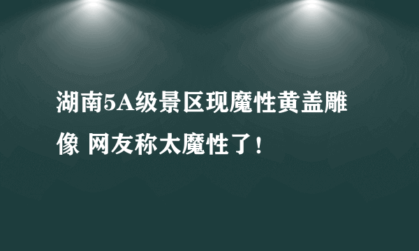 湖南5A级景区现魔性黄盖雕像 网友称太魔性了！