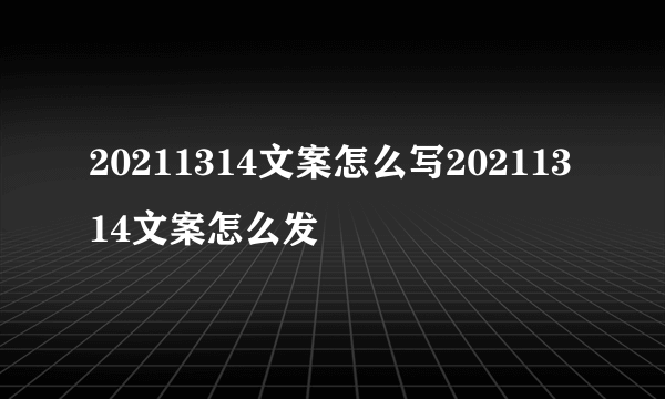 20211314文案怎么写20211314文案怎么发