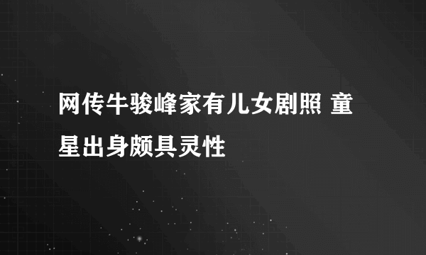 网传牛骏峰家有儿女剧照 童星出身颇具灵性