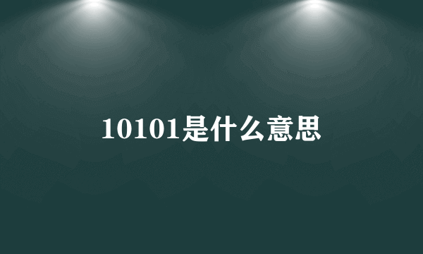 10101是什么意思