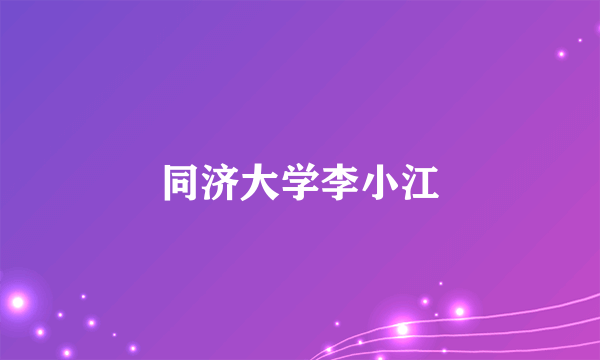 同济大学李小江