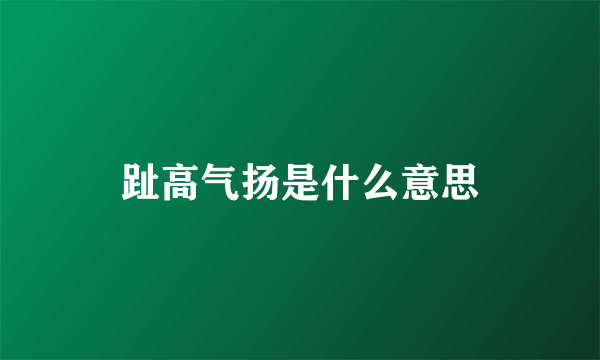 趾高气扬是什么意思