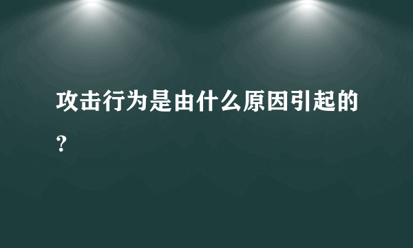 攻击行为是由什么原因引起的？