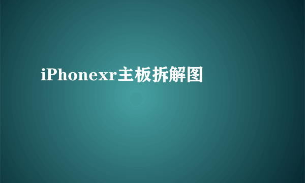 iPhonexr主板拆解图