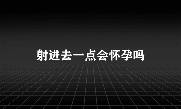 射进去一点会怀孕吗