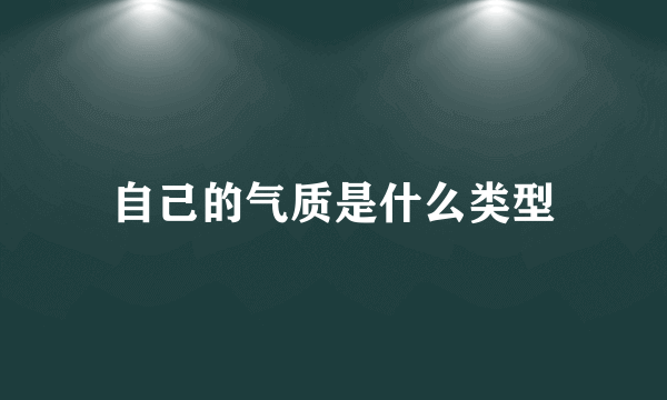 自己的气质是什么类型