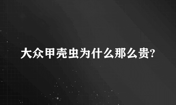 大众甲壳虫为什么那么贵?