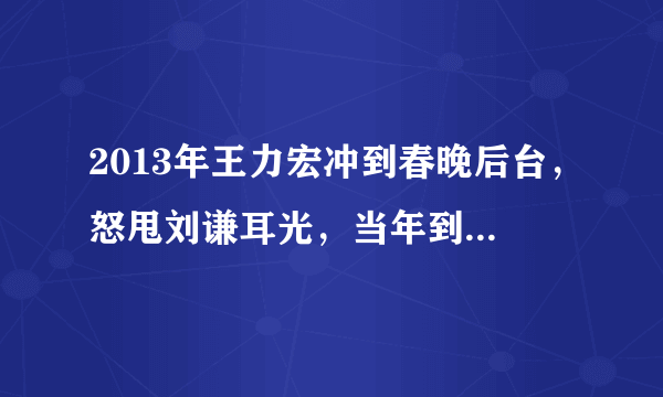 2013年王力宏冲到春晚后台，怒甩刘谦耳光，当年到底发生了什么？