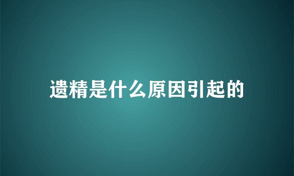 遗精是什么原因引起的