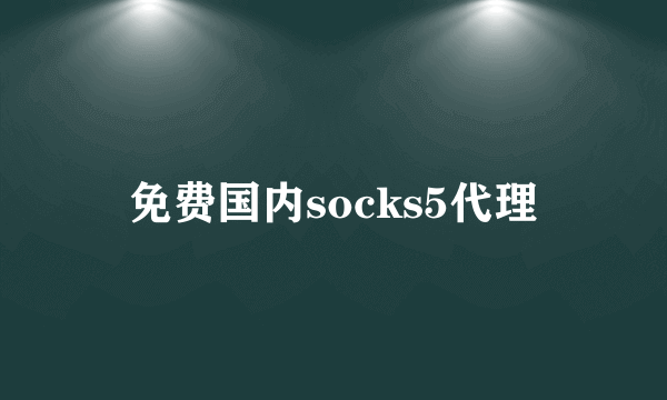 免费国内socks5代理