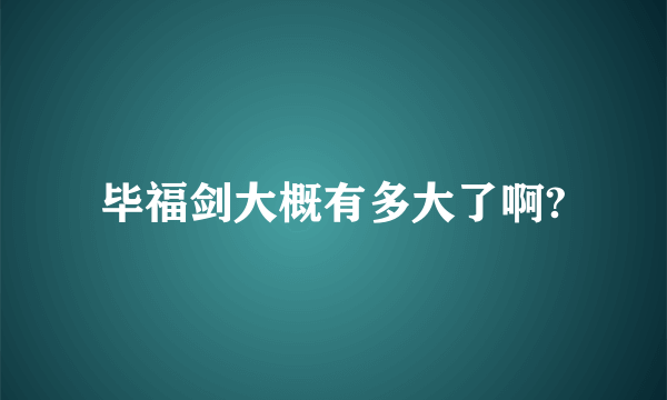 毕福剑大概有多大了啊?