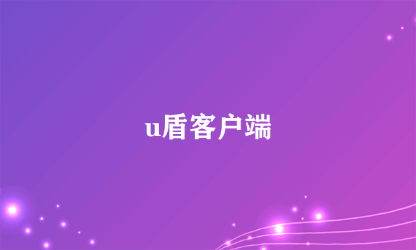 u盾客户端