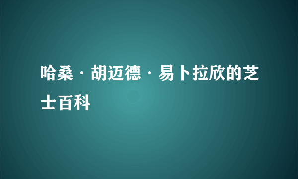 哈桑·胡迈德·易卜拉欣的芝士百科