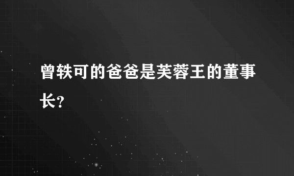 曾轶可的爸爸是芙蓉王的董事长？